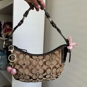 Vintage Coach Soho Hobo Signature Jacquard Brown 🤎